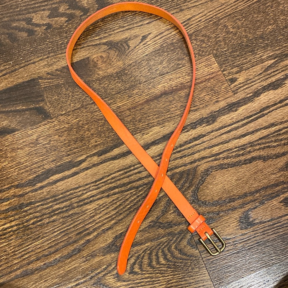 Jcrew orange leather belt